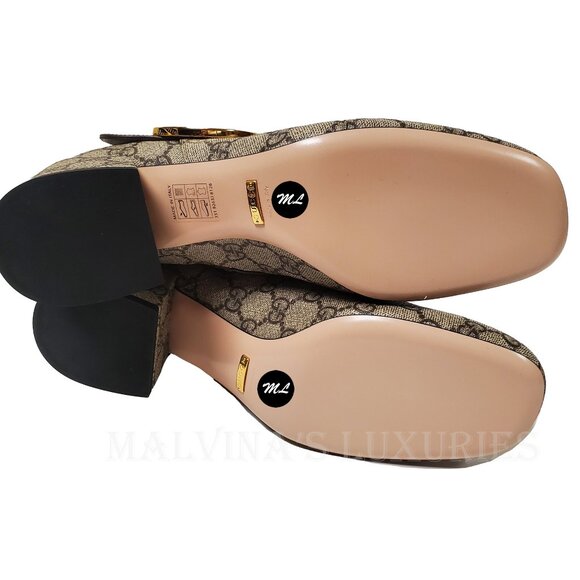 GUCCI BOOTS BLONDIE GG SUPREME CANVAS G LOGO ANKLE BOOTIES sz 39.5 9.5 US - Picture 14 of 15